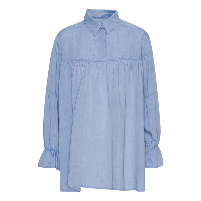 Saga shirt blouse oversize tencel shirt light blue