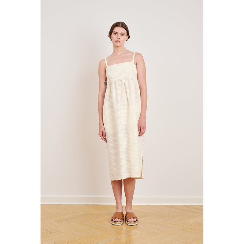 Dagmy organic GOTS strap dress Delosca off white