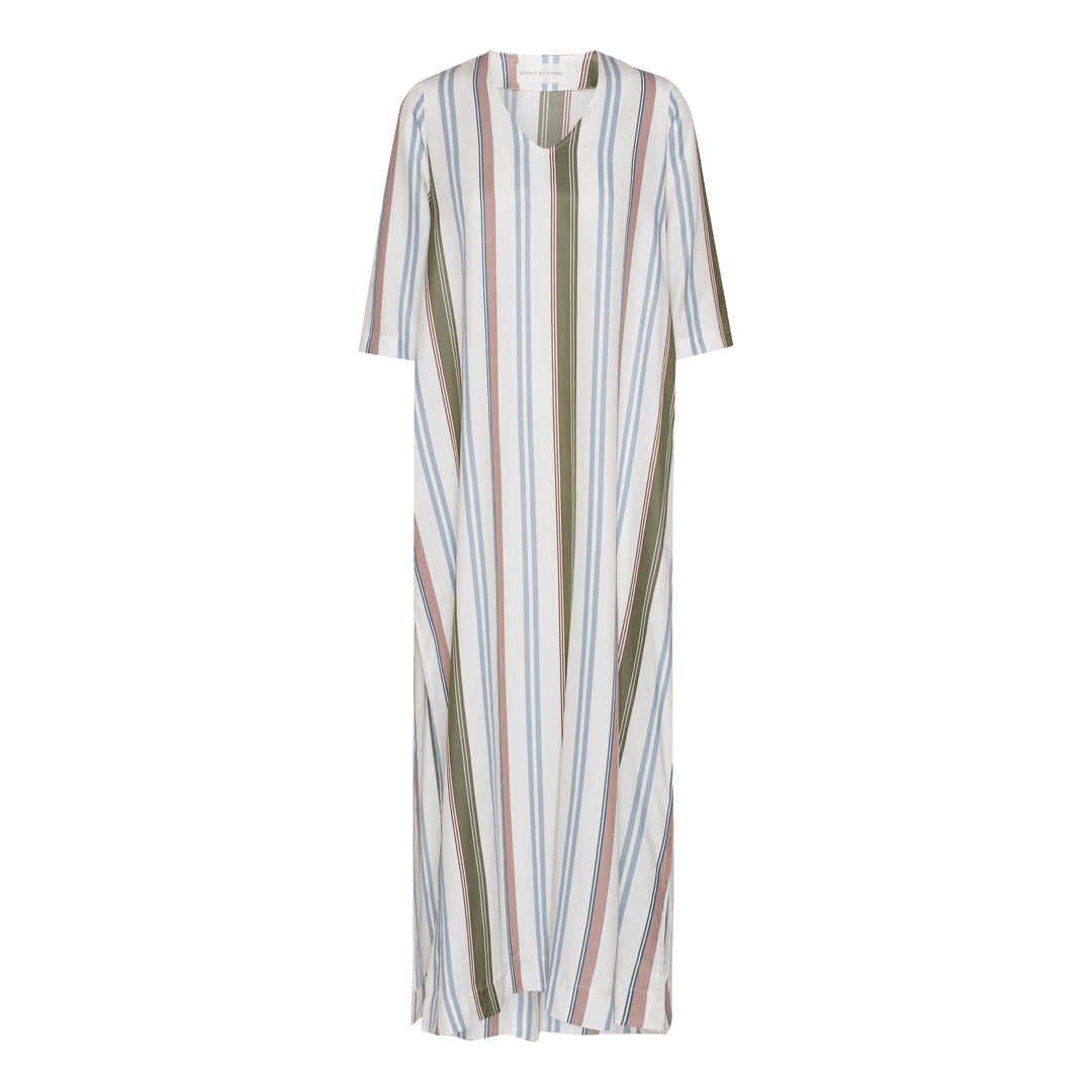 Dido v-neck dress striped Tencelp