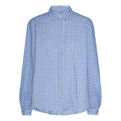 Selma shirt GOTS organic cotton Delosca blue/white