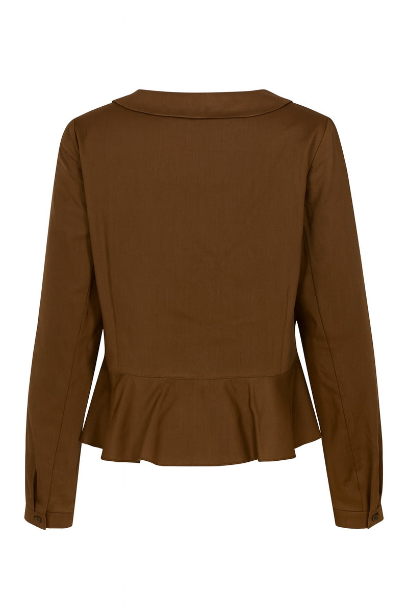 Safine shirt blouse Tencel brown