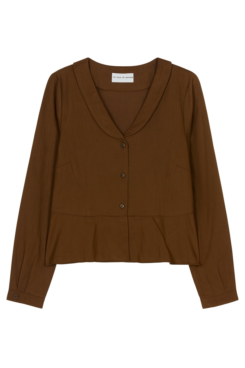 Safine shirt blouse Tencel brown