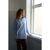 Sanne oversize shirt GOTS organic cotton light blue striped