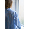 Sanne oversize shirt GOTS organic cotton light blue striped