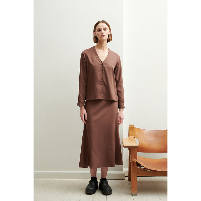 Nina skirt brown Tencel