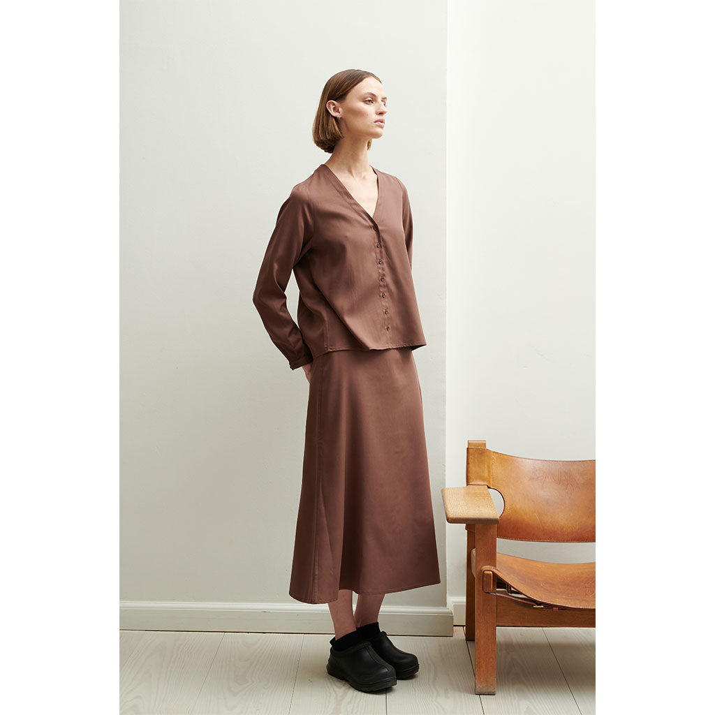 Nina skirt brown Tencel