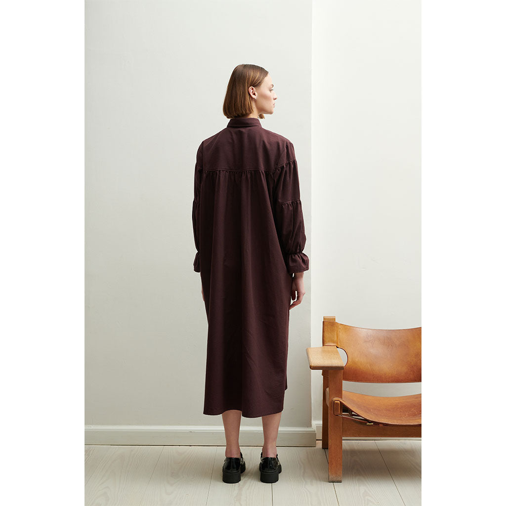 Daga dress organic cotton bordeaux