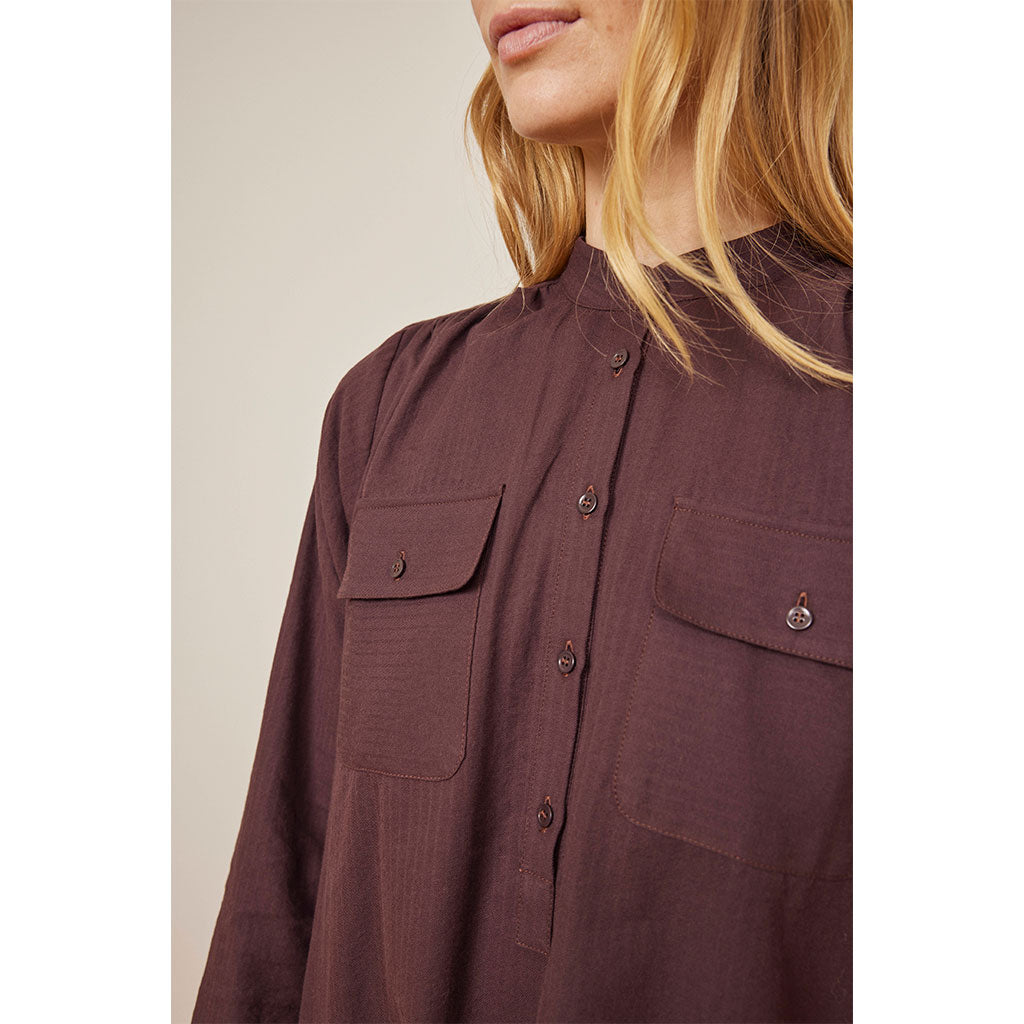 Danja organic shirt dress bordeaux
