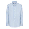 Sanne oversize shirt GOTS organic cotton light blue striped