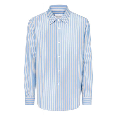 Sanne oversize shirt GOTS organic cotton light blue striped