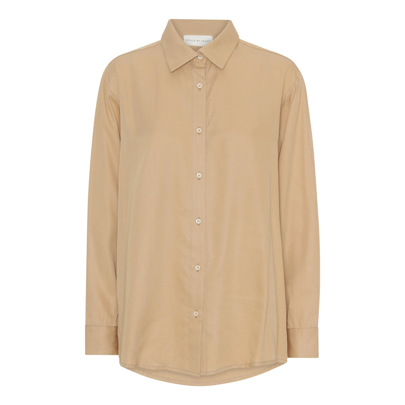 schulz-by-crowd-sanne-oversize-tencel shirt-beige
