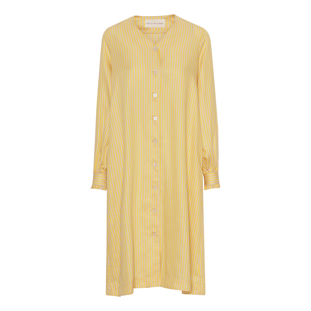 schulz-by-crowd-daisy-dress-tencel-kjole-beige-gul-stribet
