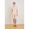 Signe oversize short sleeve Tencel shirt light beige