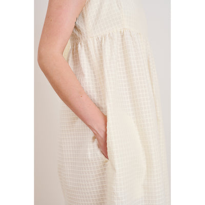 Dagmy organic GOTS strap dress Delosca off white