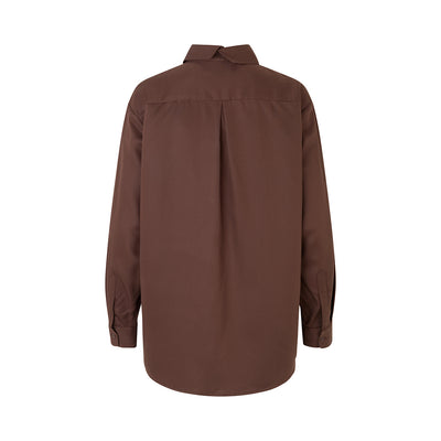 Sanne oversize tencel shirt brown