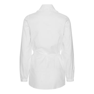 Schulz by Crowd Sigrid organic shirt blouse with collar off white