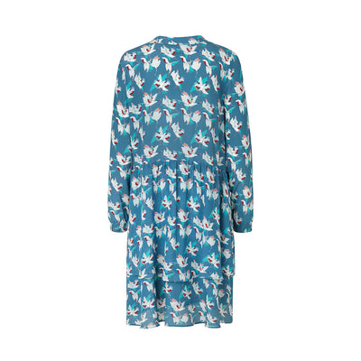 Darri silk dress shadow crane