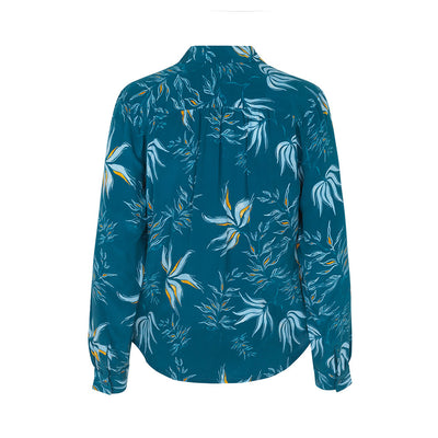 Schulz by Crowd Silas skjortebluse med print og draperet ryg